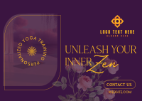 Yoga Floral Zen Postcard Image Preview