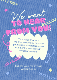 Quirky Feedback Reviews Poster Image Preview