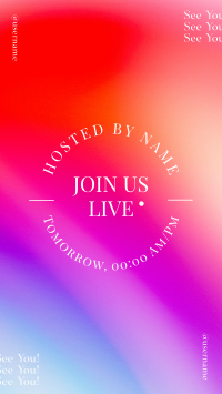 Join Us Live Gradient Instagram story Image Preview