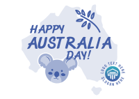 Koala Australia Day Postcard Image Preview