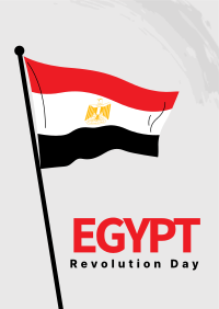 Egypt Flag Brush Poster Design