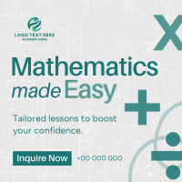 Professional Math Tutor Instagram Post Preview