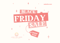 Black Friday Clearance Postcard Image Preview
