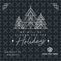 Ornamental Holiday Closing Linkedin Post Image Preview