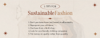Stylish Chic Sustainable Fashion Tips Facebook cover Image Preview
