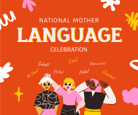 Celebrate Mother Language Day Facebook Post Design