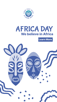 Africa Day Masks Facebook Story Design