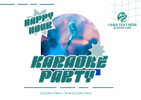 Karaoke Party Hours Postcard Design