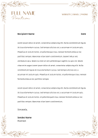 Aesthetic Floral Letterhead Image Preview