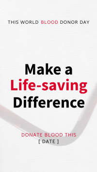 Simple Blood Donor Drive Facebook Story Design