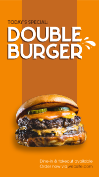 Double Burger Facebook Story Design