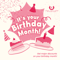 It's your Birthday Month Instagram post Image Preview