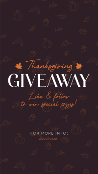 Thanksgiving Day Giveaway TikTok Video Preview