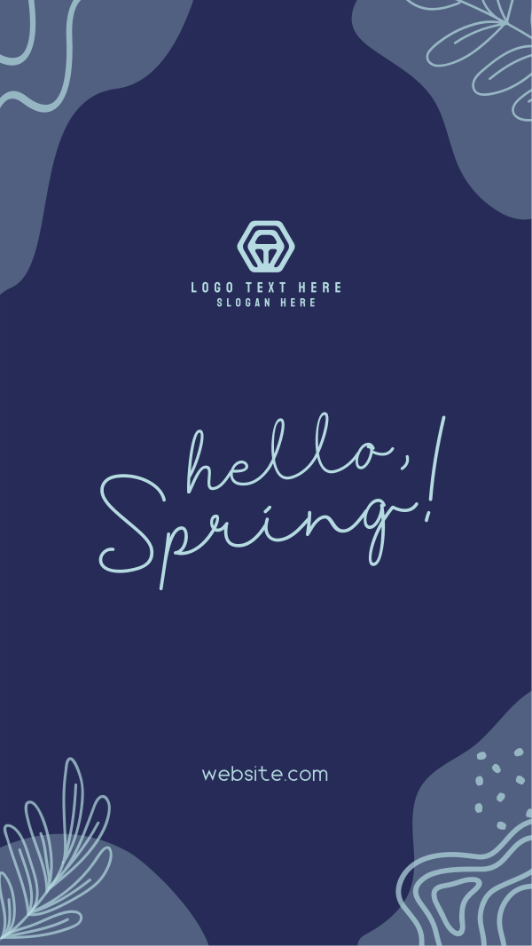 Hey Hello Spring Facebook Story Design Image Preview