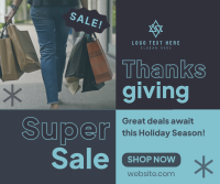 Super Sale this Thanksgiving Facebook Post Design