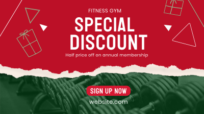 Christmas Fitness Discount Facebook event cover Image Preview