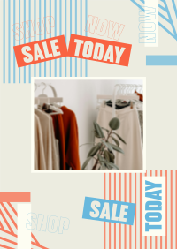 Linear Fashion Sale Poster Design