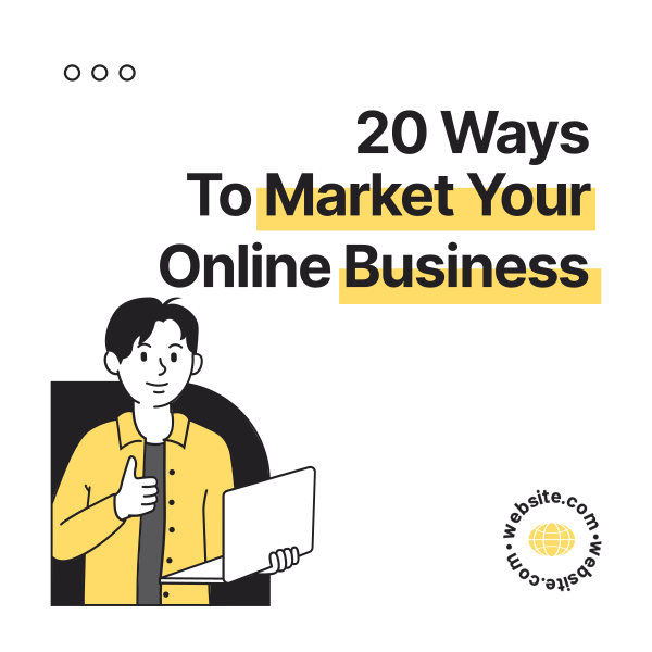 Ways to Market Online Business Linkedin Post Design Image Preview