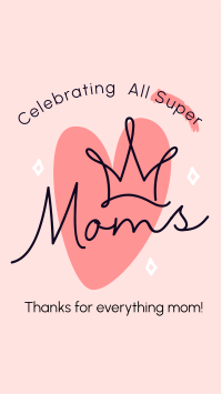 Super Moms Greeting Facebook Story Design