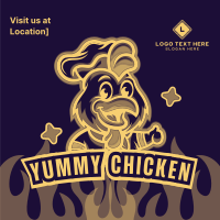 Chicken Restaurant Mascot Instagram Post Preview