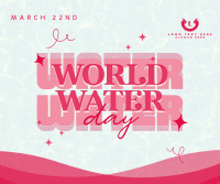 Quirky World Water Day Facebook Post Design