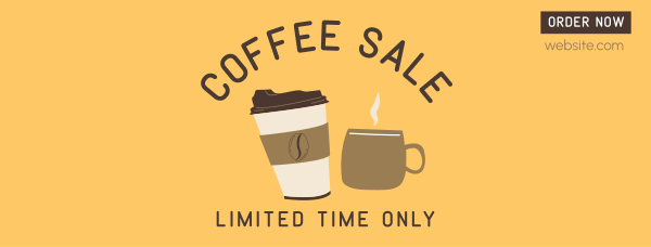 Coffee Sale Facebook Cover Design Image Preview