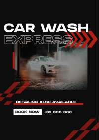 Premium Car Wash Express Poster Design
