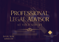 Legal Advisor At Your Service Postcard Image Preview
