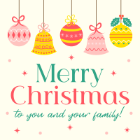 Christmas Family Greetings Instagram Post Design