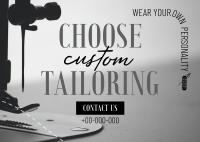 Choose Custom Tailoring Postcard Preview