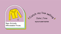 Retro Live Selling Facebook event cover Image Preview