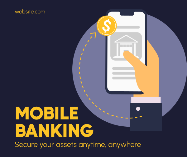 Mobile Banking Facebook Post Design Image Preview