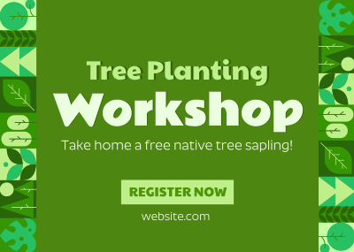 Tree Planting Workshop Postcard Image Preview