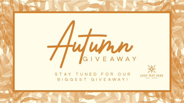 Leafy Fall Giveaway Facebook Event Cover Design Image Preview