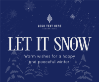 Minimalist Snow Greeting Facebook post Image Preview