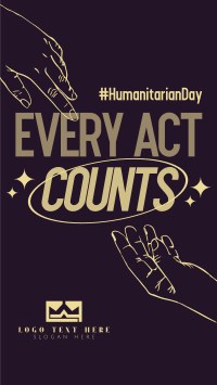 Handdrawn Humanitarian Day Instagram reel Image Preview