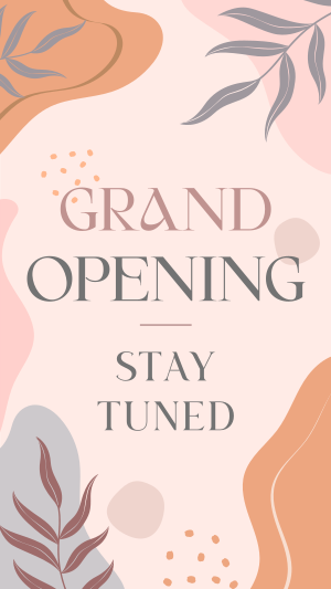 Elegant Leaves Grand Opening Instagram story Image Preview