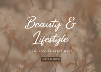 Beauty and Lifestyle Podcast Postcard Image Preview