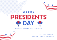 America Presidents Day Postcard Design