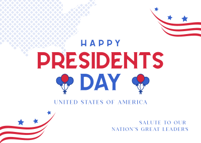 America Presidents Day Postcard Image Preview