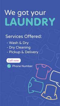 We Got Your Laundry Instagram Story Design