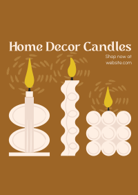 Home Decor Candles Poster Design