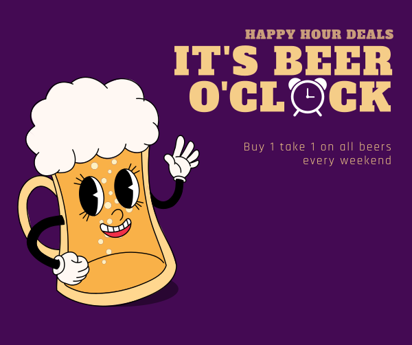 It's Beer Time Facebook Post Design Image Preview