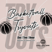 Basketball Game Tryouts Instagram Post Preview