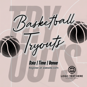 Basketball Game Tryouts Instagram post Image Preview