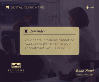 Dental Appointment Reminder Facebook Post Design