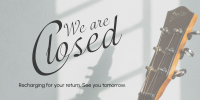 We're Closed Twitter Post Design