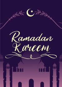 Ramadan Mosque Greeting Poster Image Preview