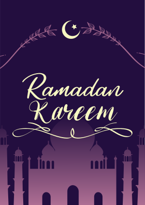 Ramadan Mosque Greeting Poster Image Preview