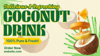 Refreshing Coconut Drink Animation Image Preview